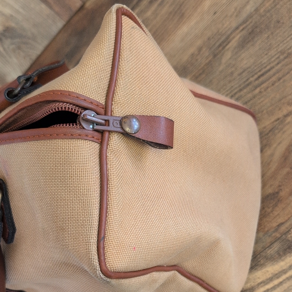 YSL Yves Saint Laurent Vintage Canvas Mini Boston Brown Leather Trim HandBag - Picture 11 of 13